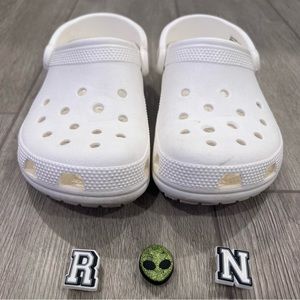 White Classic Crocs